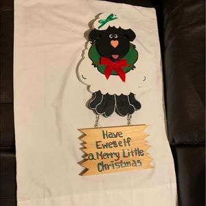 Christmas sheep wall hanging